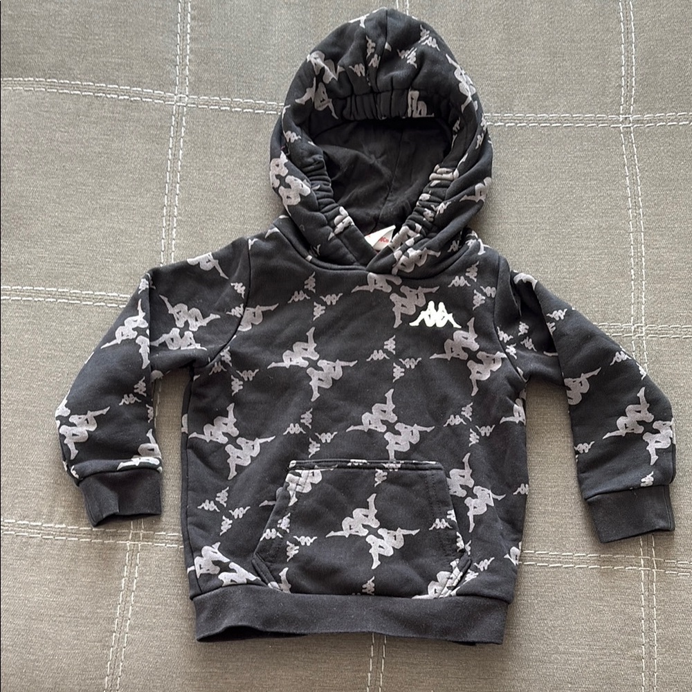 Kappa Gray Star Pattern Hoodie Sweatshirt. 3 years- 98 Cm